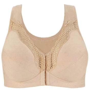 Exquisite Form Front Close Cotton Posture Bra Nude